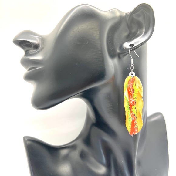 Hoagie Sub Sandwich Earrings - Cookout Earrings - Bartender Earrings Accessories - Picture 7 of 8